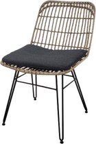 FLAMINGO DINING CHAIR WITHOUT ARMREST - STEEL BAMBOO LOOK