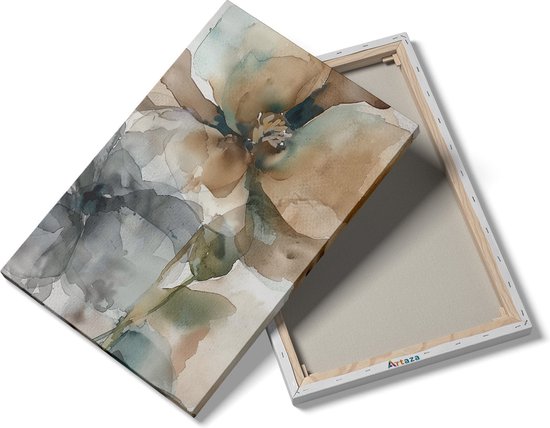 Artaza Peinture sur toile aquarelle illustration de Fleurs – 80 x 120 – Groot – Photo sur toile – Impression sur toile