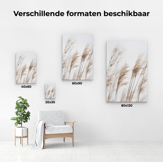 Artaza Peinture sur toile Herbes hautes agitant dans le vent – ​​60 x 90 – Décoration murale – Photo sur toile – Impression sur toile