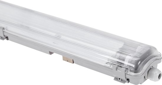Spectrum - LED TL buis armatuur - 60cm - Waterdicht IP65 - voor dubbele LED TL buis - Doorkoppelbaar