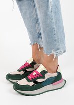 Sacha - Dames - Groene multicolor sneakers - Maat 36