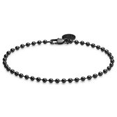 Essentials | Bracelet gris anthracite à chaîne à boules 3 mm