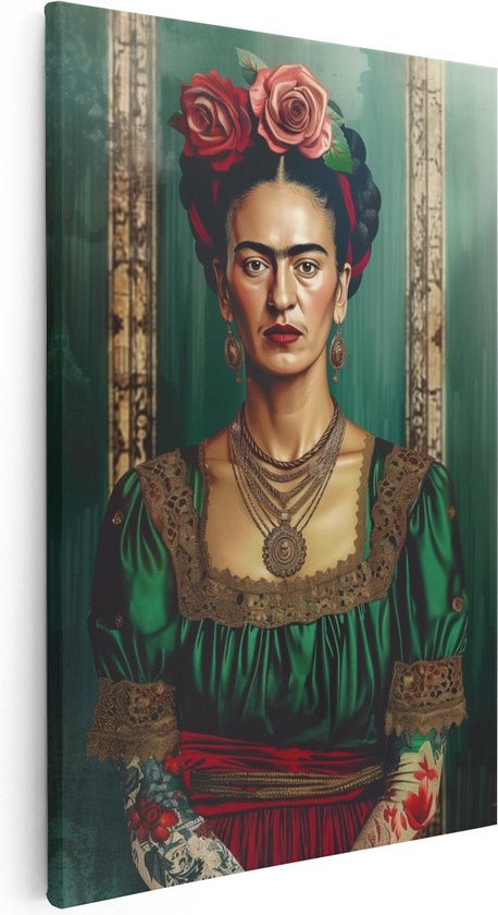 Artaza Canvas Schilderij Frida Kahlo - 20x30 - Klein - Foto Op Canvas - Canvas Print