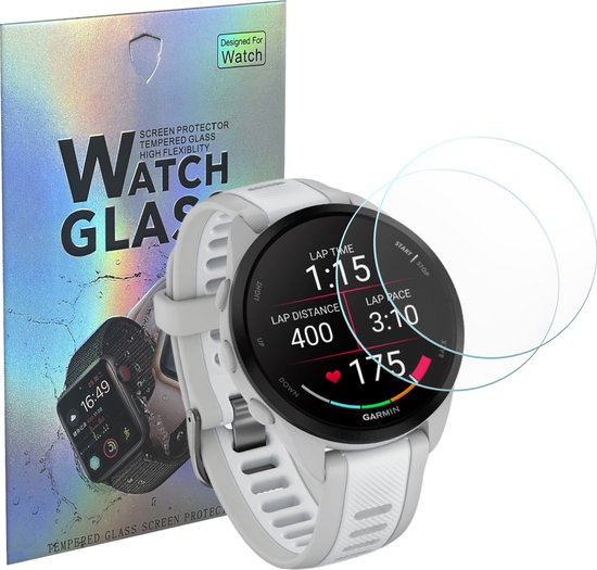 Foto: Garmin forerunner 165 forerunner 165 music 2 stuks beschermglas smartwatch screenprotectors van glas transparante glazen schermbeschermfolie