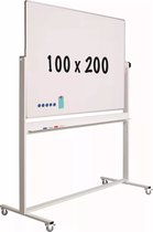 Mobiel whiteboard Bertie - Kantelbaar - Weekplanner - Maandplanner - Jaarplanner - Dubbelzijdig en magnetisch - 100x200cm