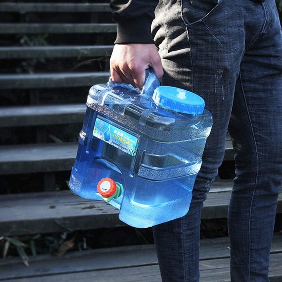 Umikk Waterjerrycan, 5 l ~ 22 l, waterreservoir met kraan, draagbare drinkwatertank met handgrepen, BPA-vrij, voor buiten, reizen, thuis, camping