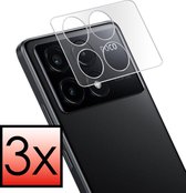 Screenprotector Geschikt voor Xiaomi Poco X6 Pro 5G Camera Screenprotector Gehard Glas - Screenprotector Geschikt voor Xiaomi Poco X6 Pro Screenprotector Camera Tempered Glass - 3x