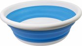 Opvouwbare afwasteil / afwasbak rond blauw 14 liter - camping / handwas afwasteilen