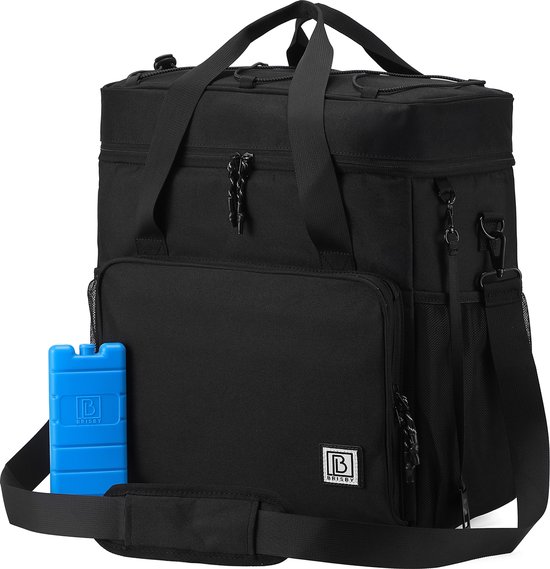 Brisby Sac isotherme 4 couches – Sac à déjeuner 40 litres – Zwart