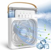Ventilateur et climatiseur portables 3 en 1 | Petit refroidisseur d'air avec veilleuses LED et humidificateur | Idéal pour la maison | CONNU DE TIKTOK