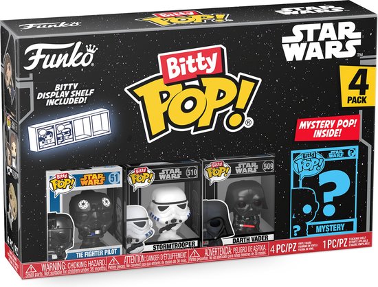 Funko Star Wars - Bitty POP! 4-Pack Darth Vader 2,5 cm Verzamelfiguur - Multicolours