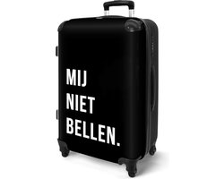 NoBoringSuitcases.com NoBoringSuitcases.com® - Zwarte koffer - Grote reiskoffer met 4 wielen - Trolley op wieltjes 72 liter - Rolkoffer groot - Luggage large met slot