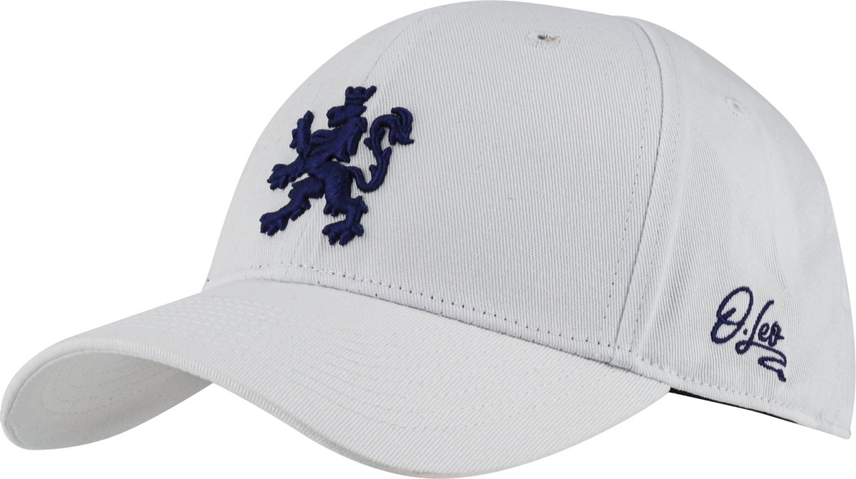 O.leo - Baseballpet - Wit - Blauwe Hollandse leeuw - Verstelbaar - Unisex