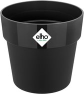 Elho B.for Original Rond 25 - Bloempot voor Binnen - 100% Gerecycled Plastic - Ø 24.7 x H 23.2 cm - Living Black