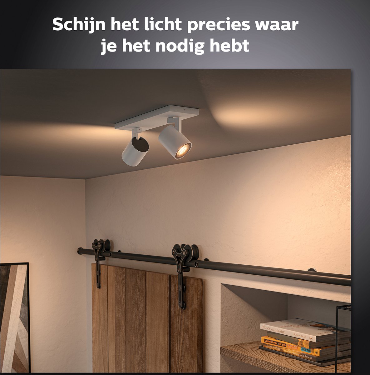 Philips Hue Runner opbouwspot - warm tot koelwit licht - 2-spots - wit - 1 dimmer switch — afbeelding 5