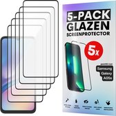 Screenprotector - Geschikt voor Samsung Galaxy A05 S - Gehard Glas - Full Cover Tempered Glass - Case Friendly - 5 Pack