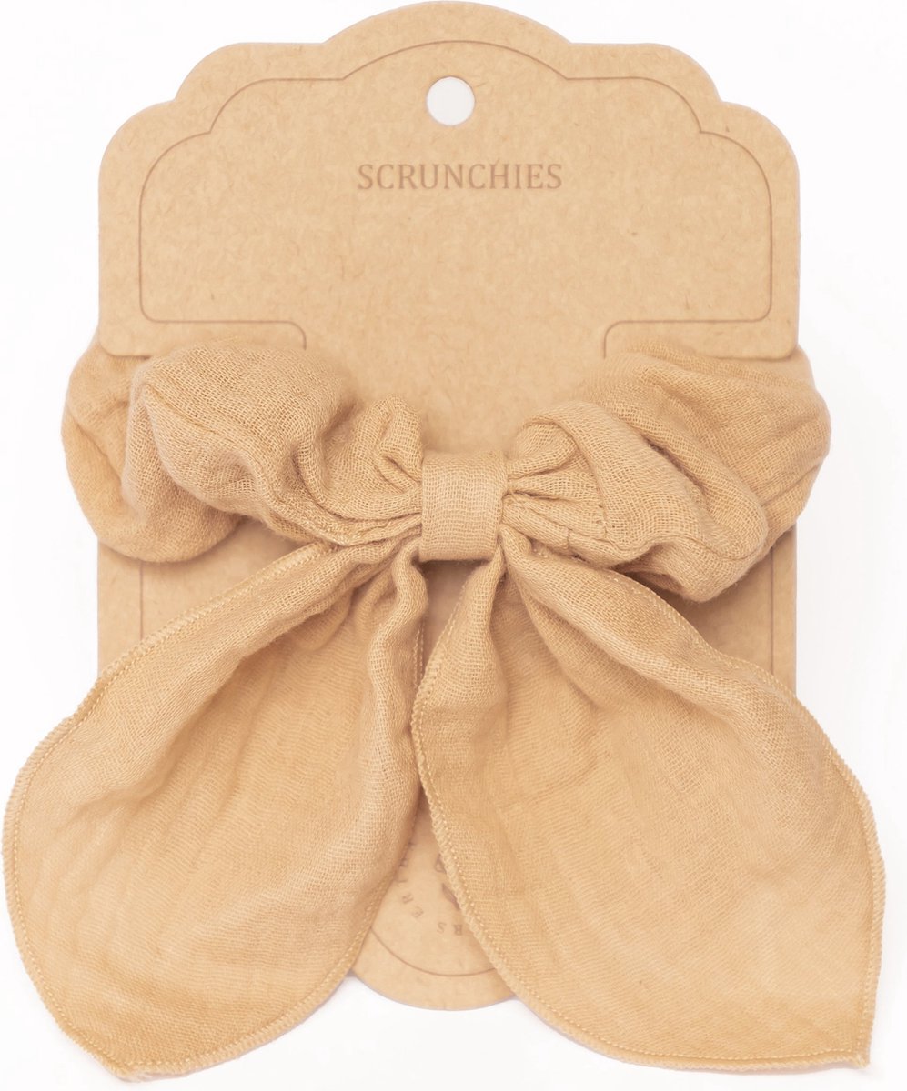 Mrs Ertha Scrunchies met strik Sunshine