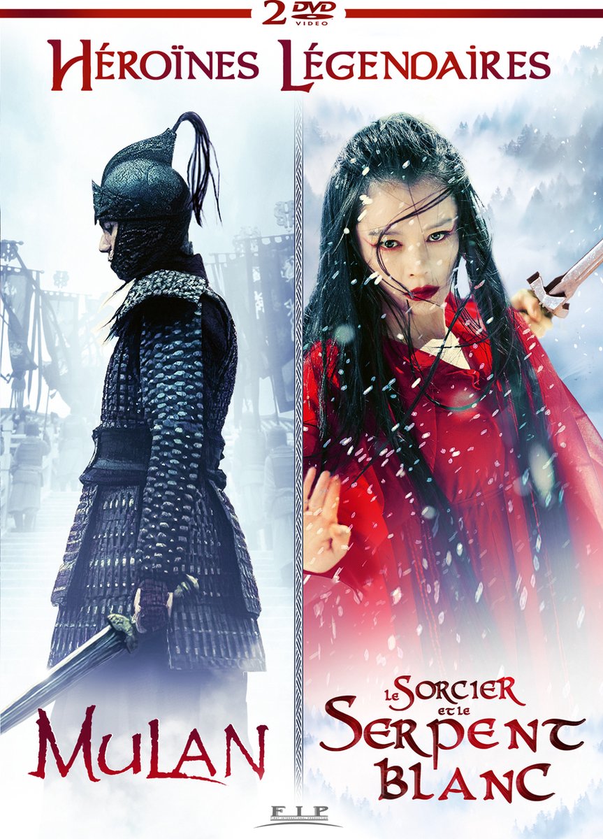 Coffret 2 dvd Heroines legendaires: Mulan + Le sorcier et le serpent blanc