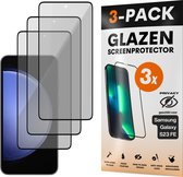 Privacy Screenprotector - Geschikt voor Samsung Galaxy S23 FE - Gehard Glas - Full Cover Tempered Privacy Glass - Case Friendly - 3 Pack