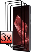 Screenprotector Geschikt voor OnePlus 12 Screenprotector Tempered Glass Gehard Glas Full Cover - 3x