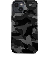 BURGA Telefoonhoesje voor iPhone 15 - Schokbestendige Hardcase Hoesje - Night Black Camo
