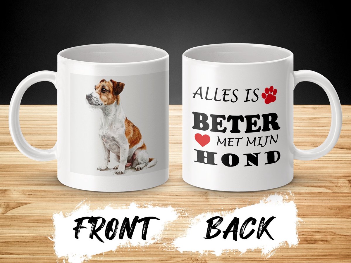 Mok Jack Russell Terrier Alles is beter met mijn hond - dog - doglover