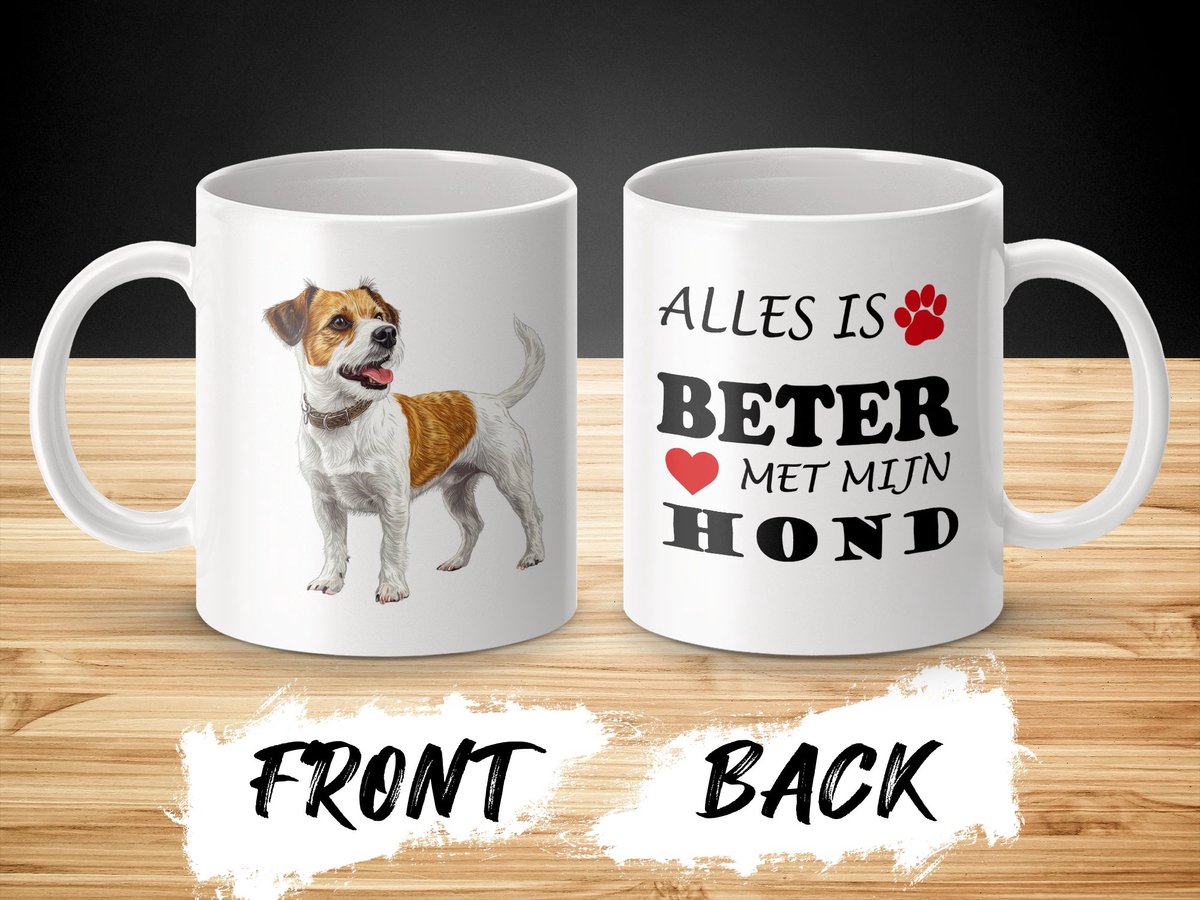 Mok Jack Russell Terrier Alles is beter met mijn hond - dog - doglover