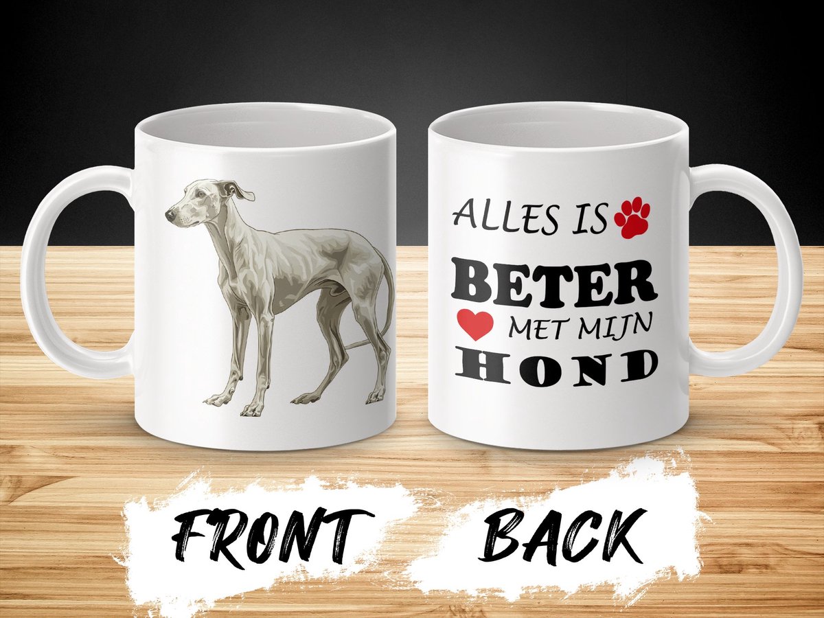 Mok Sloughi Alles is beter met mijn hond - dog - doglover