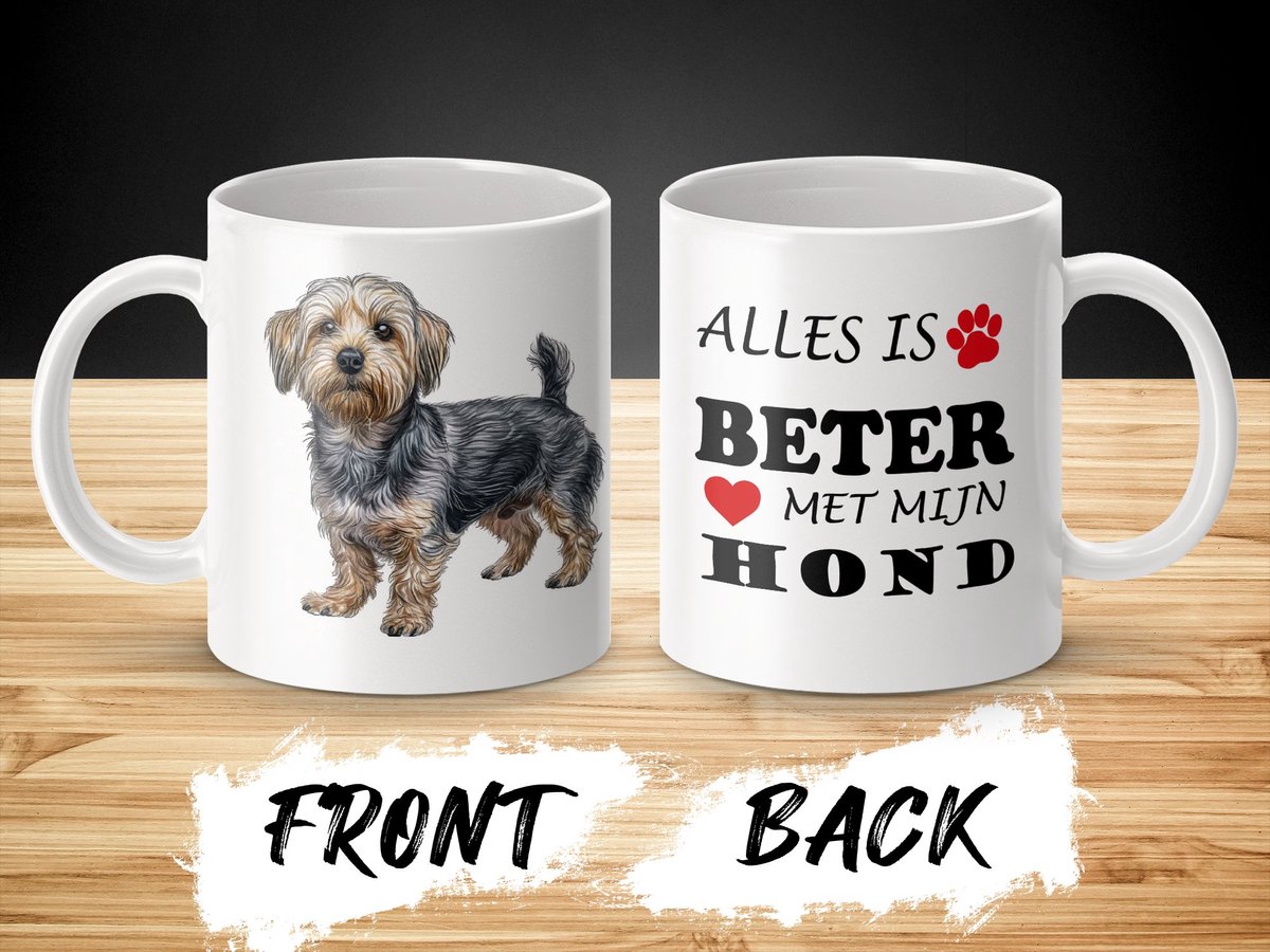 Mok Dandie Dinmont Terrier Alles is beter met mijn hond - dog - doglover