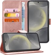 Hoesje geschikt voor Samsung Galaxy S24 Plus - Portemonnee Book Case Rosegoud
