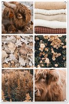 Posters de jardin Highlander écossais - Automne - Collage - 60x90 cm