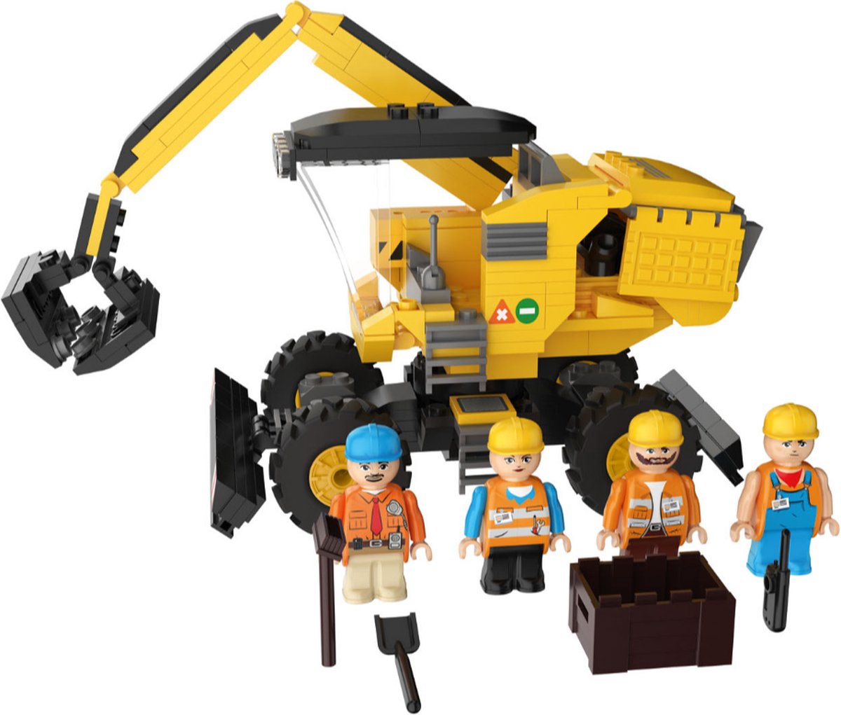 Playtive Clippys - Graafmachine - Bouwstenenset - replica Lego - 275 delig — afbeelding 4