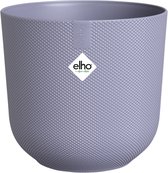 Elho Jazz Round 14cm - Petit Pot de Fleurs d'Intérieur - Structure Unique - 100 Plastique Recyclé - Violet