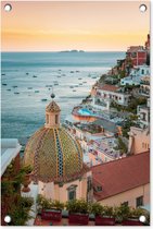 Décoration de jardin Italie - Positano - Mer - 40x60 cm - Affiche de jardin - Toile de jardin - Affiche d'extérieur