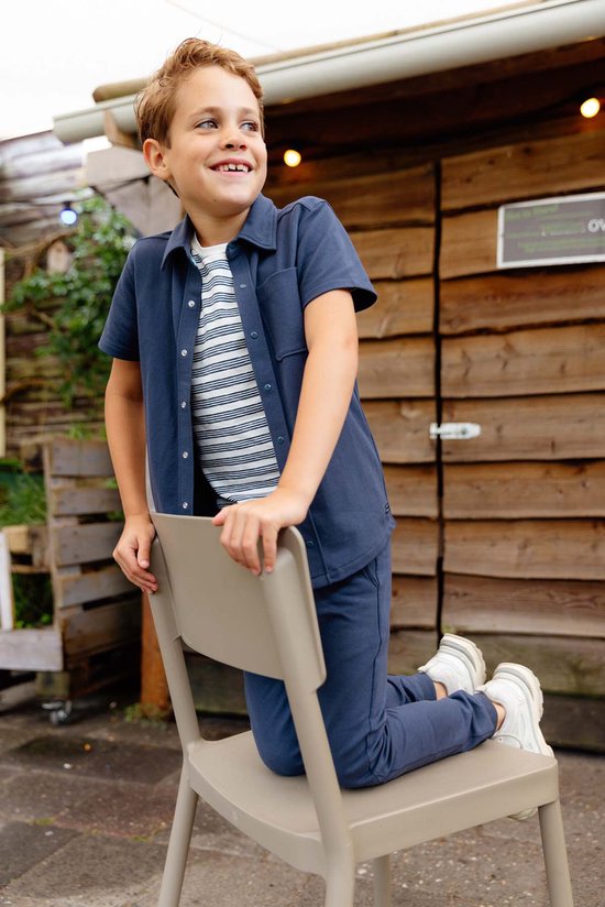 Quapi jongens korte mouwen blouse Qtholan Blue Dark bol