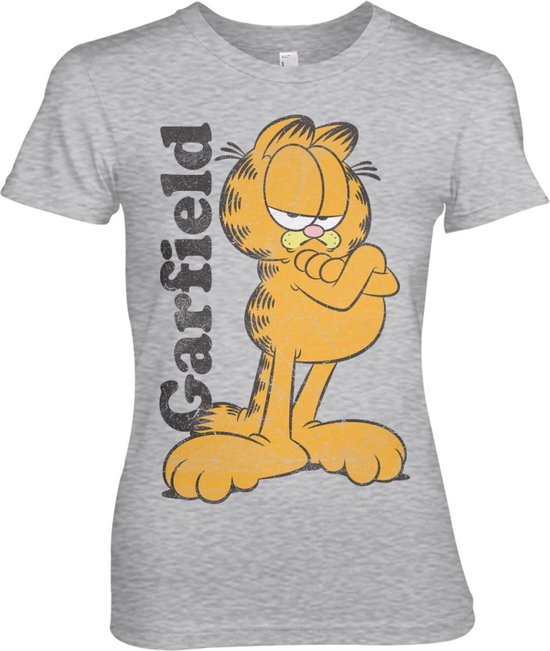 Garfield Dames Tshirt -S- Garfield Grijs