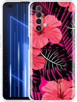 Realme X50 Hoesje Tropical Flowers - Designed by Cazy