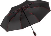 Fare AOC-Mini Style luxe opvouwbare paraplu met gekleurd frame zwart rood 97 centimeter