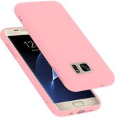 Cadorabo Hoesje geschikt voor Samsung Galaxy S7 in LIQUID ROZE - Beschermhoes gemaakt van flexibel TPU silicone Case Cover