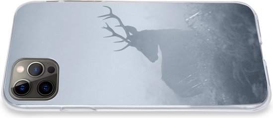 Coque iPhone 12 Pro Max - Cerf - Brouillard - Forêt - Siliconen
