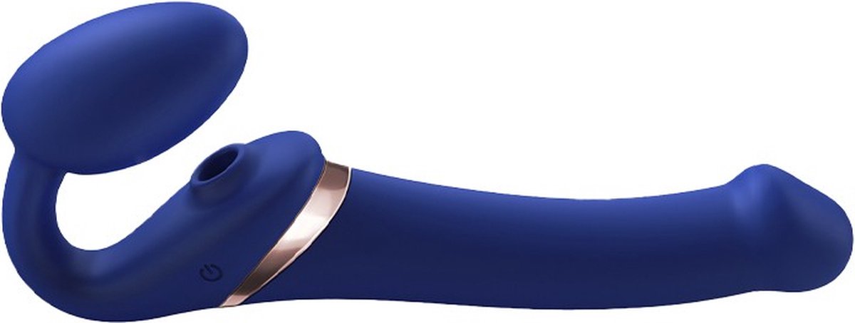 Goedkoopste Strap-On-Me - Strapless Strap-on Vibrator Met Luchtdruk Stimulatie - Paars - Maat XL