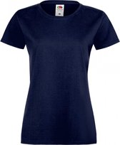 Fruit Of The Loom Lady-Fit Dames Sofspun® T-shirt - Donker Marineblauw - XXL