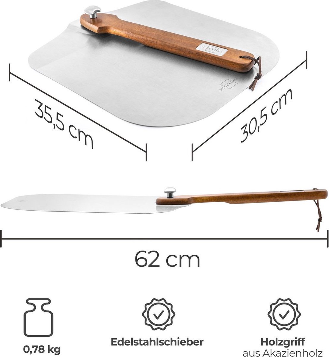 Pierre à Pizza Cordiérite SILBERTHAL 30x38cm - Pour Four Et Barbecue - Cuisson Uniforme Jusqu'à 900°C