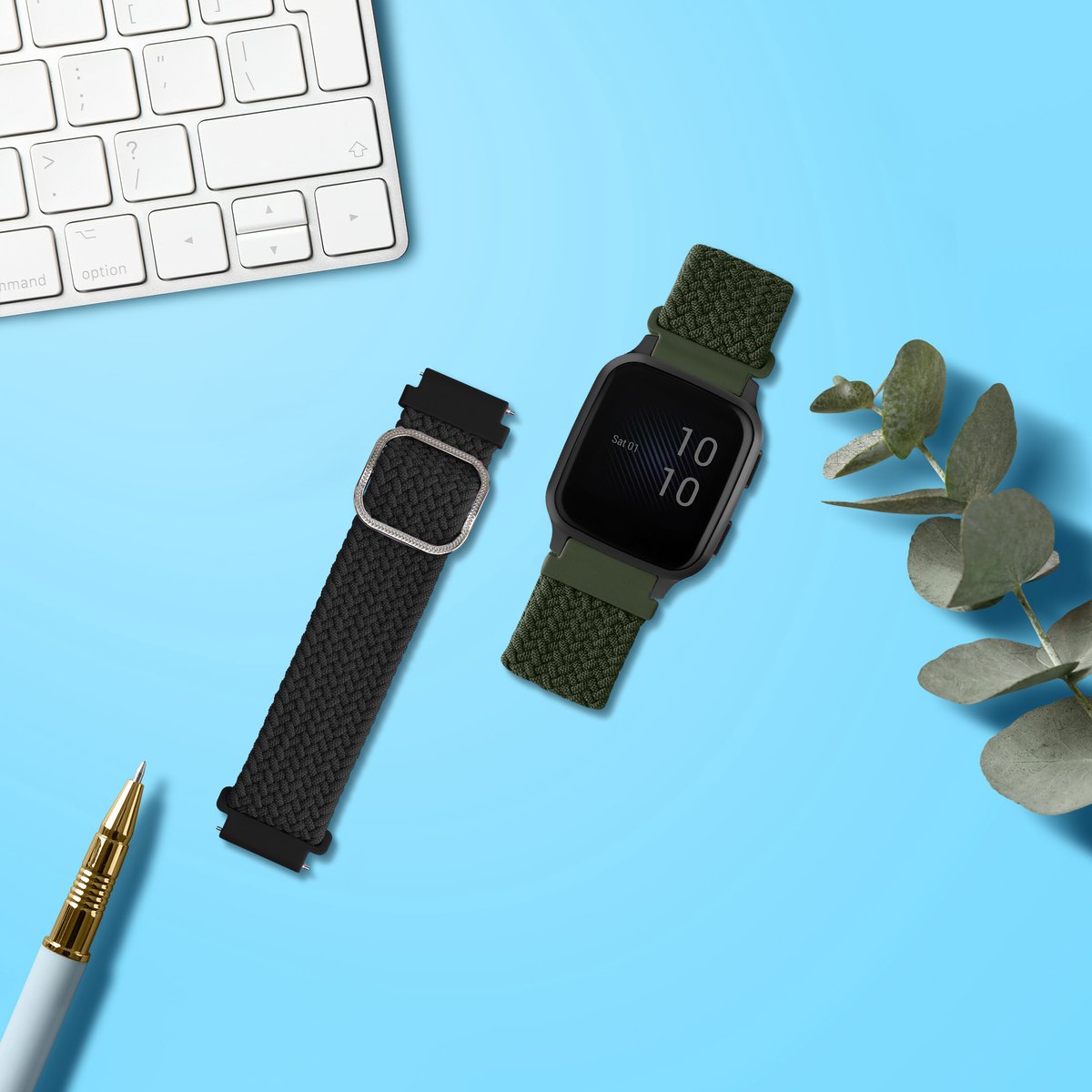 Kwmobile 2x Horlogebandjes Voor Garmin Venu Sq & Sq Music – Sportief En Verstelbaar