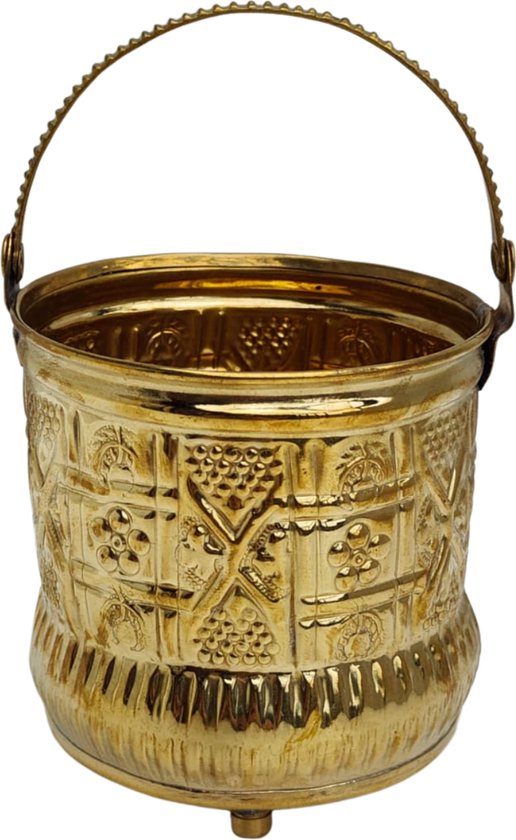 Koperen emmer | diameter 9cm | Hammam emmer | Decoratie | Sauna | Hennadag emmer | 100% koper