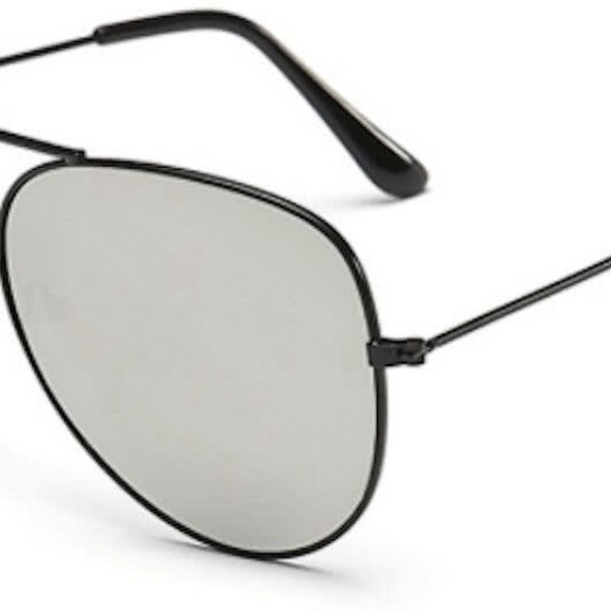 Hidzo Zonnebril Pilotenbril Zwart - UV 400 - Zilvere Glazen