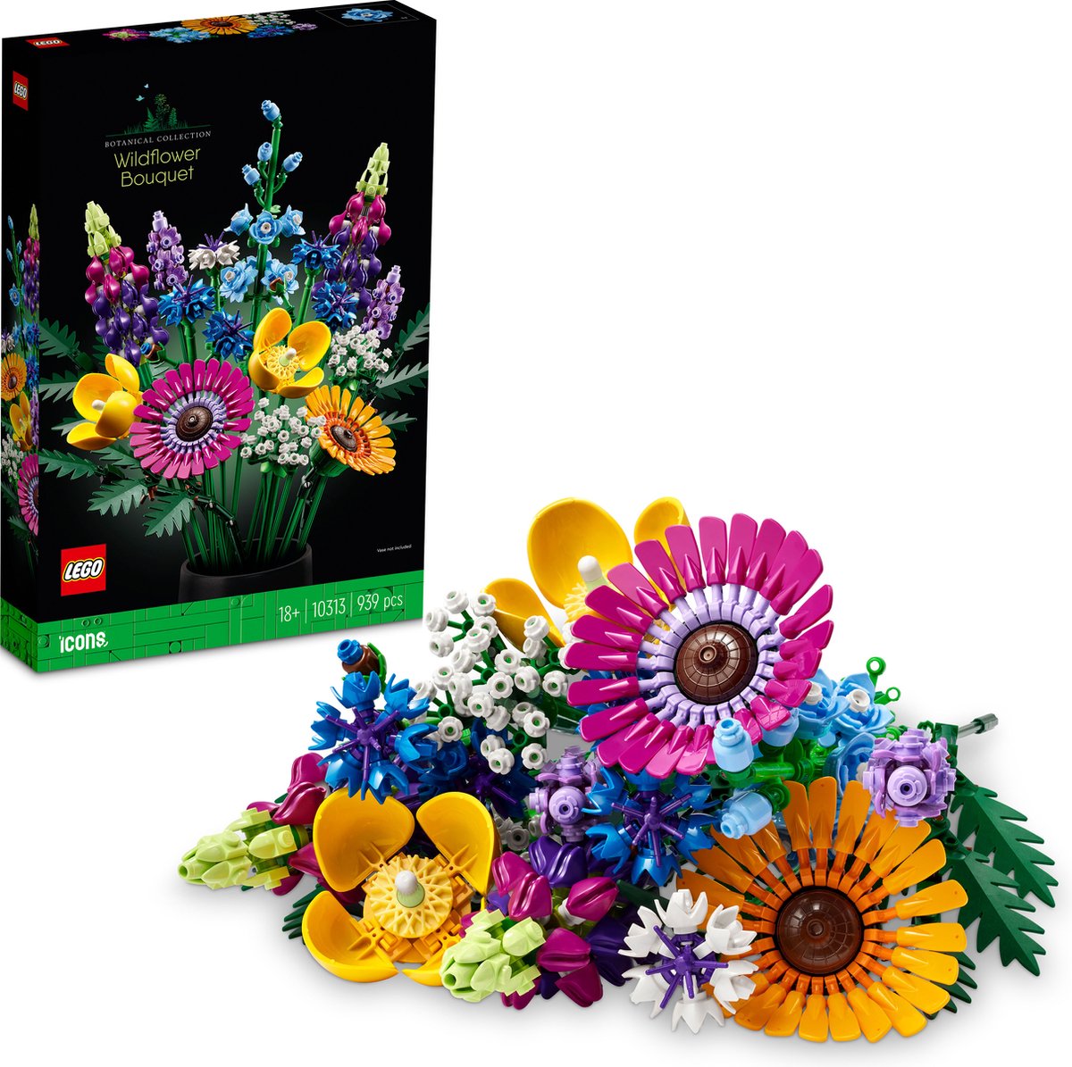 LEGO 10314 Icons Le Centre de Table Fleurs Séchées, Plantes Artificielles  avec Rose et Gerbera, Décoration de Maison, Botanical Collection, Cadeau