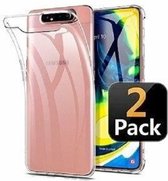 Samsung A80 Hoesje TPU Siliconen Transparant 2x