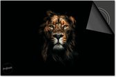 Protecteur induction 60x60 - plaque de couverture tapis induction - Protecteur de plaque Dietrix - DELUXE - Animaux - Lion sur noir