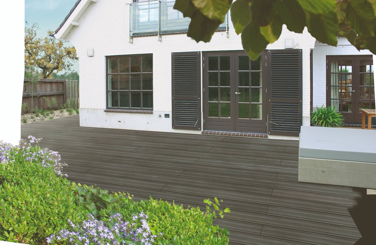 Bol.com Intergard Vlonderplanken composiet WPC of HKC voor vlonders bruin 225cm aanbieding